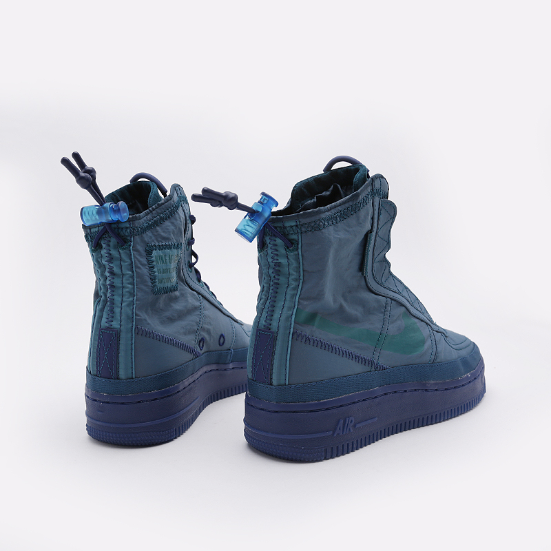 женские синие кроссовки Nike WMNS Air Force 1 Shell BQ6096-300 - цена, описание, фото 4